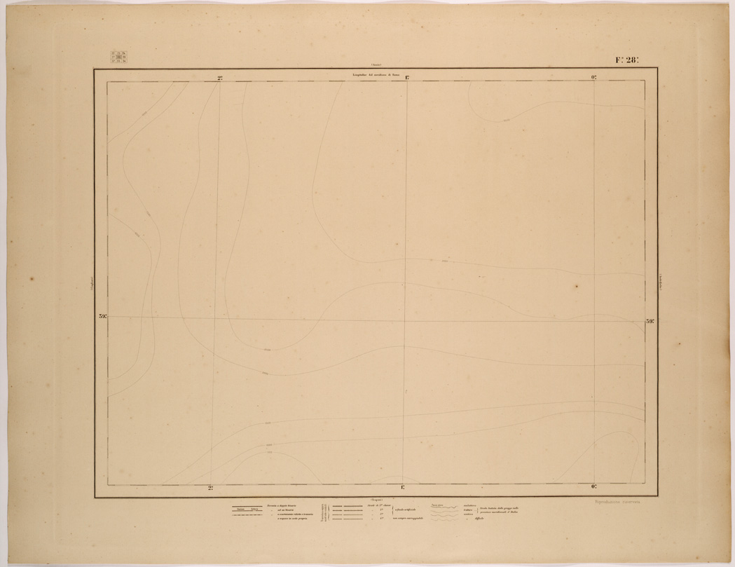 (N:26538) CARTA COROGRAFICA DEL REGNO D'ITALIA E DELLE REGIONI ADIACENTI FOGLIO 28 CAGLIARI (SE000086) Carte e stampe antiche: riproduzione a colori su carta (formato A1)
