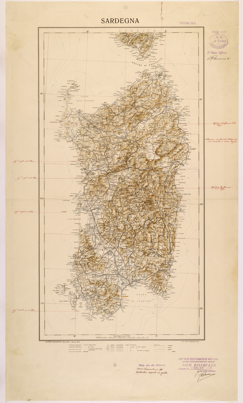 (N:26550) SARDEGNA (SE000099) Carte e stampe antiche: riproduzione a colori su carta (formato A1)