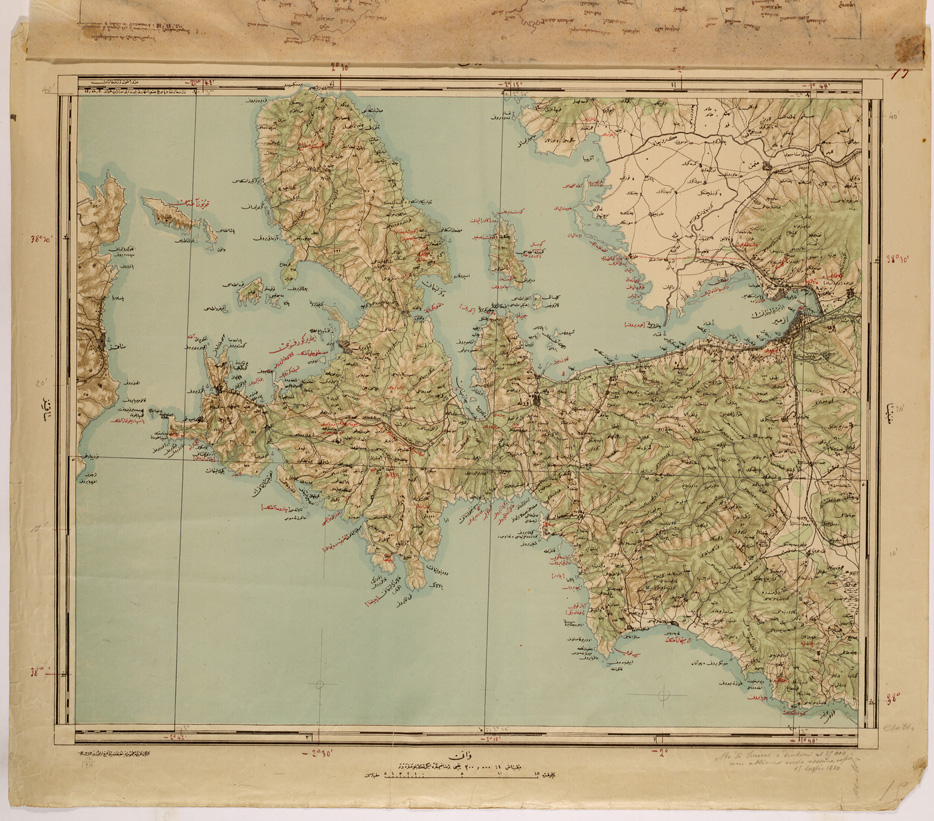 (N:26639) ASIA MINORE AL 200.000 - SMIRNE (SE000201) Carte e stampe antiche: riproduzione a colori su carta (formato A1)