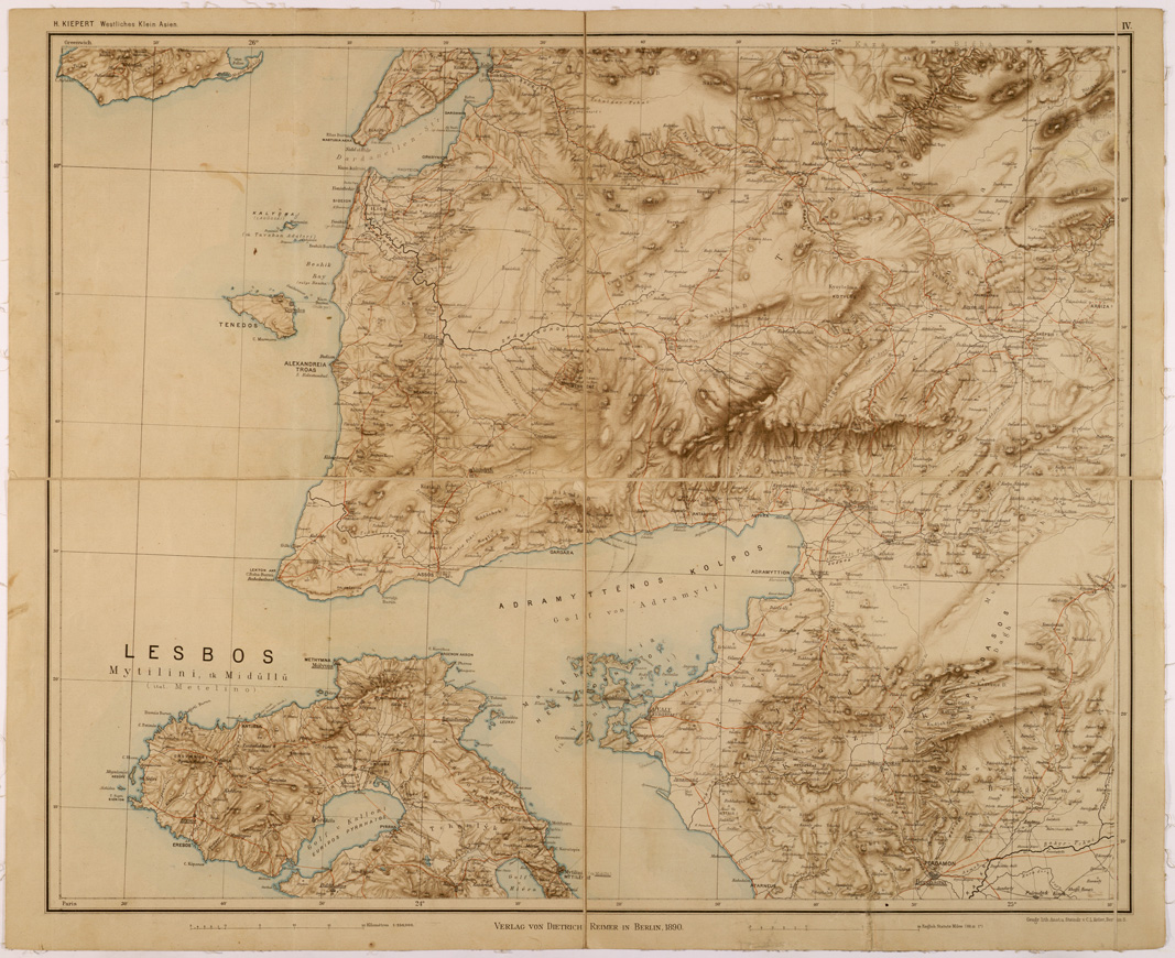 (N:26685) WESTLICHEN KLEINASIEN - ASIA MINORE OCCIDENTALE - FOGLIO IV - DARDANELLIA (SE000218) Carte e stampe antiche: riproduzione a colori su carta (formato A1)