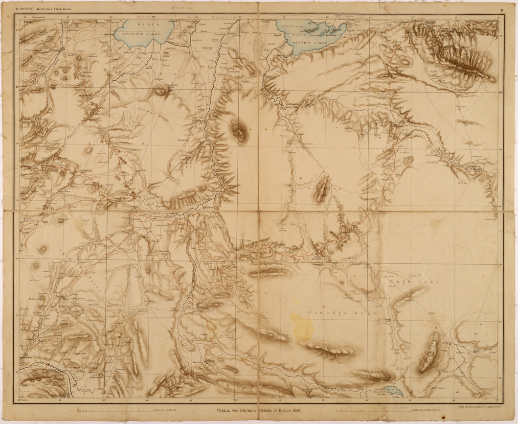 (N:26704) WESTLICHEN KLEINASIEN - ASIA MINORE OCCIDENTALE - FOGLIO V - BRUSSA (SE000219) Carte e stampe antiche: riproduzione a colori su carta (formato A1)