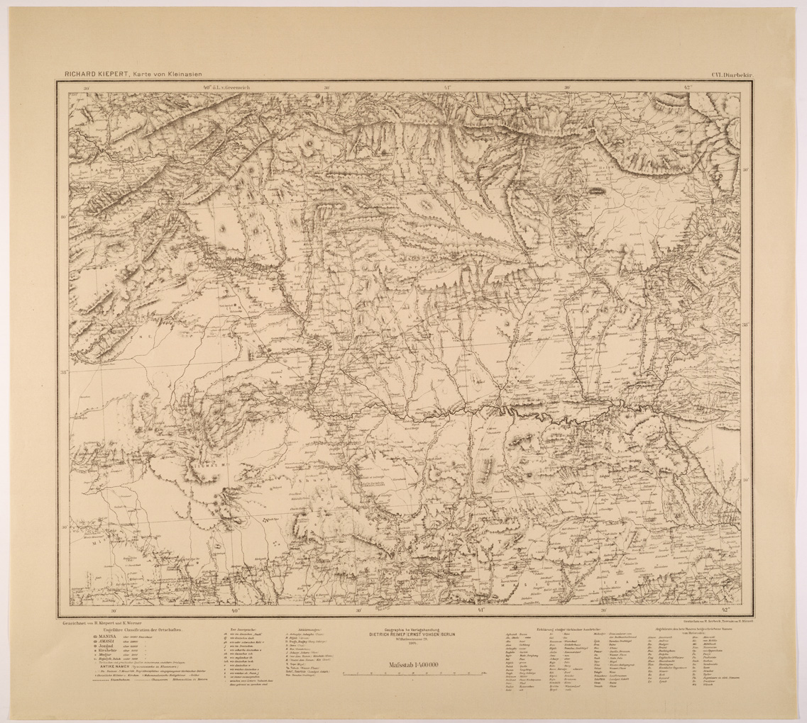 (N:26741) KARTE VON KLEINASIEN - ASIA MINORE - FOGLIO C VI - DIARBEKIR (SE000248) Carte e stampe antiche: riproduzione a colori su carta (formato A1)