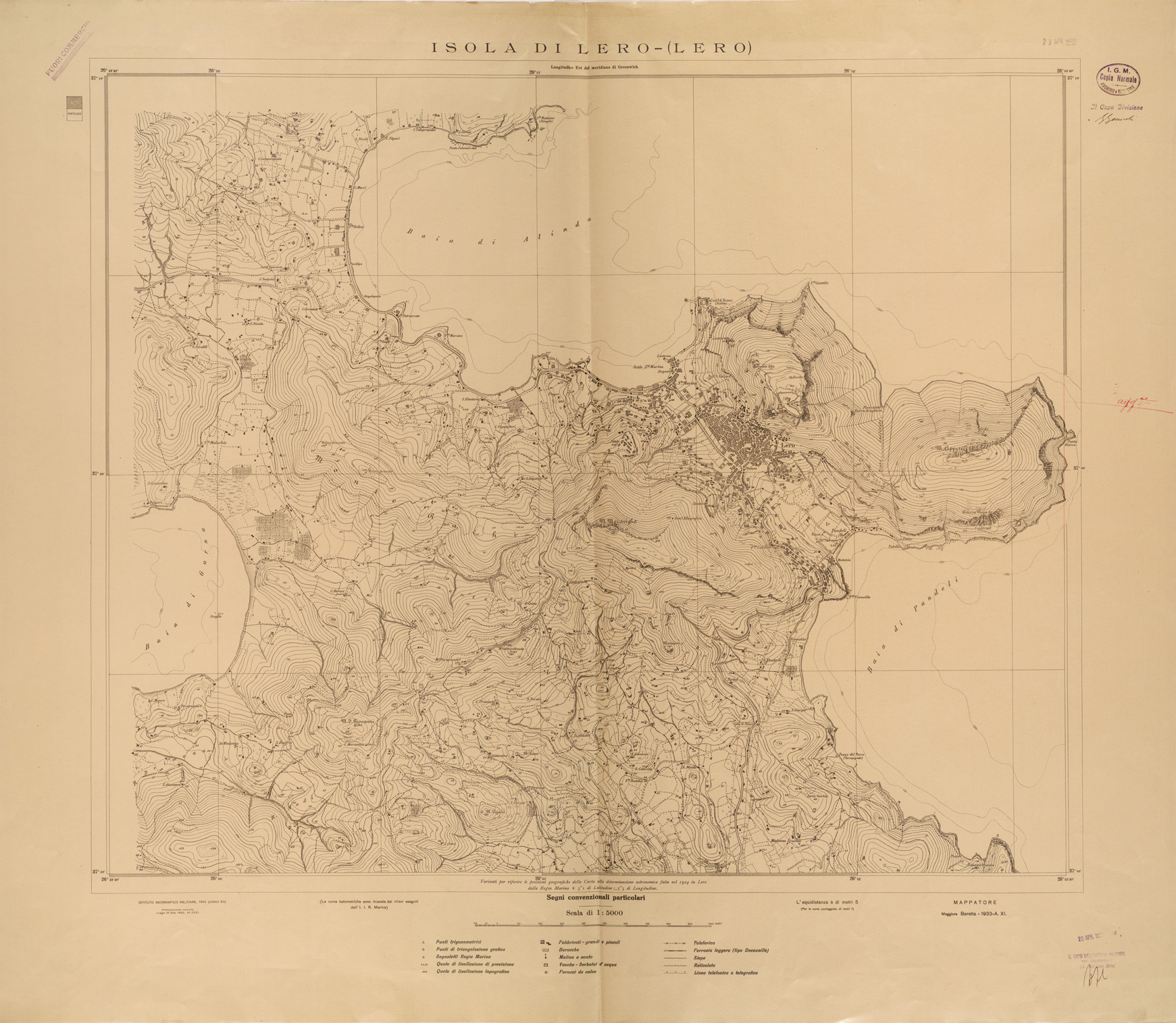 (N:26562) ISOLA DI LERO - ( LERO ) (SE000315) Carte e stampe antiche: riproduzione a colori su carta (formato A1)