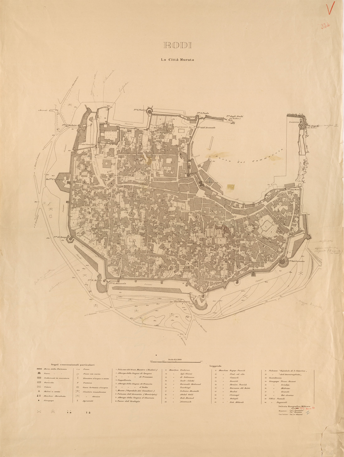 (N:26569) RODI - LA CITTA' MURATA (SE000332) Carte e stampe antiche: riproduzione a colori su carta (formato A1)