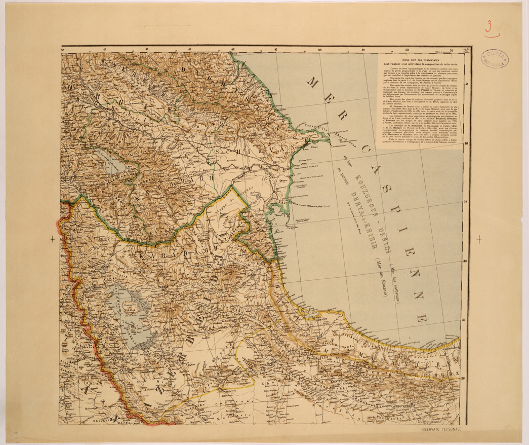 (N:26838) NOUVELLE CARTE GENERALE DES PROVINCES ASIATIQUES DE L'EMPIRE OTTOMAN - FOGLIO 3 (SE000474) Carte e stampe antiche: riproduzione a colori su carta (formato A1)