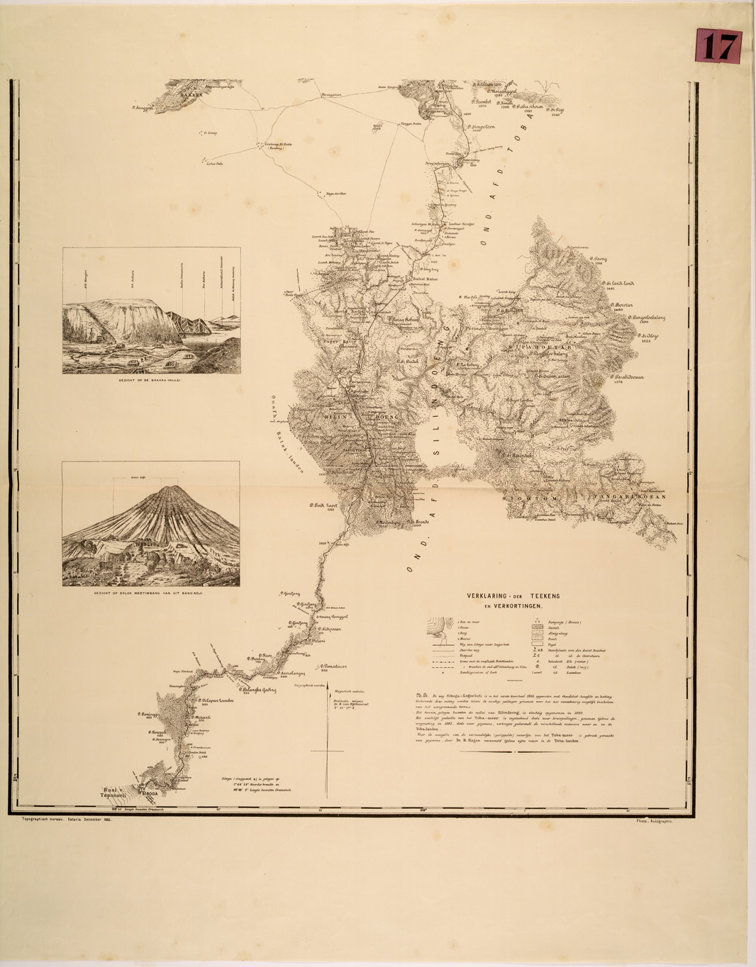 (N:26788) LAGO TOBA - SEZIONE 2 (SE000540) Carte e stampe antiche: riproduzione a colori su carta (formato A1)