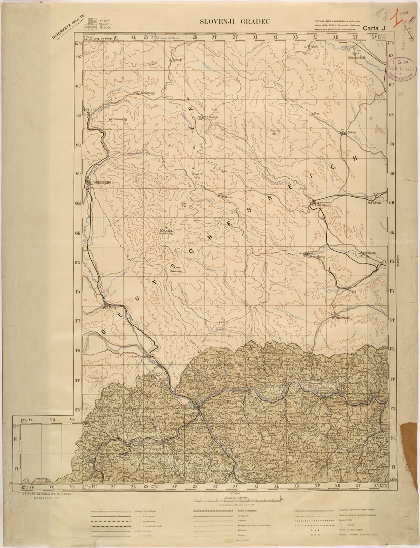 (N:26884) JUGOSLAVIA - CARTA J - SLOVENJI GRADEC

 (SE000603) Carte e stampe antiche: riproduzione a colori su carta (formato A1)