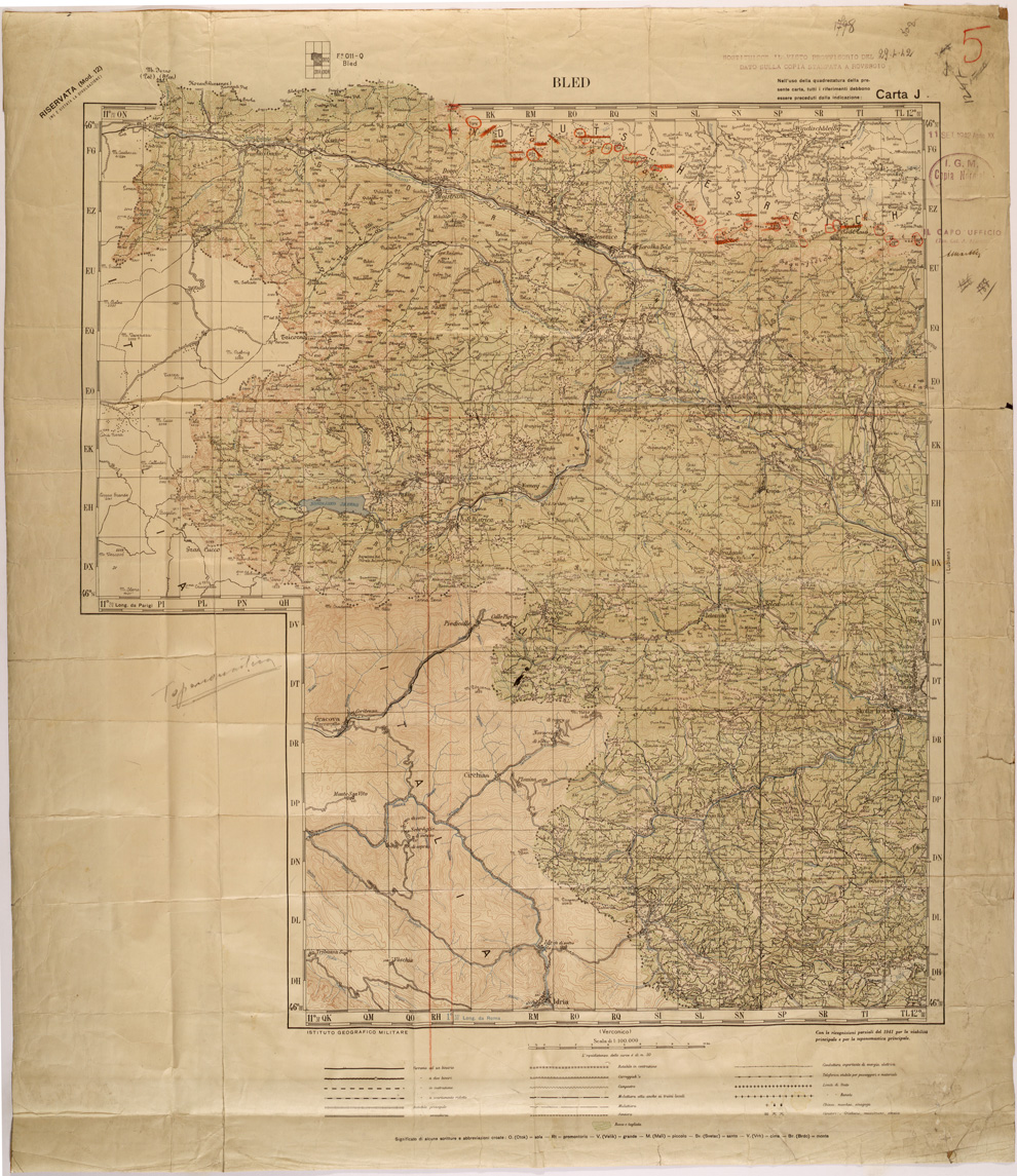 (N:26888) JUGOSLAVIA - CARTA J - BLED (SE000607) Carte e stampe antiche: riproduzione a colori su carta (formato A1)