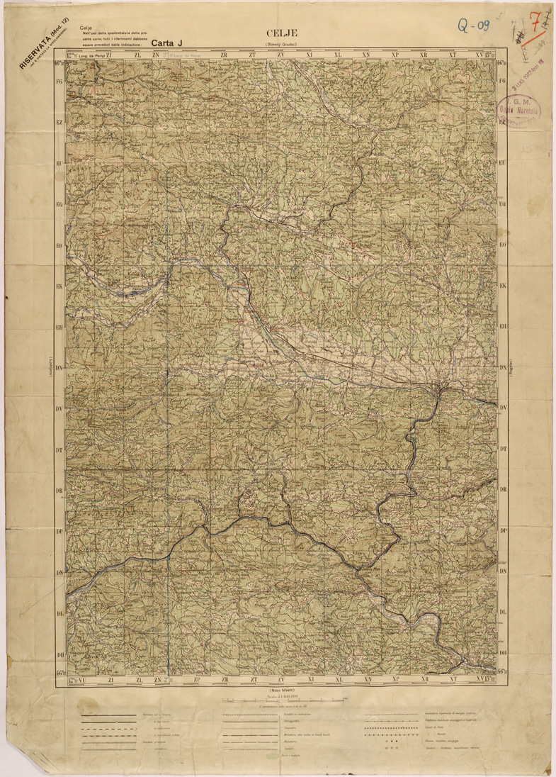 (N:26890) JUGOSLAVIA - CARTA J - CELJE (SE000609) Carte e stampe antiche: riproduzione a colori su carta (formato A1)