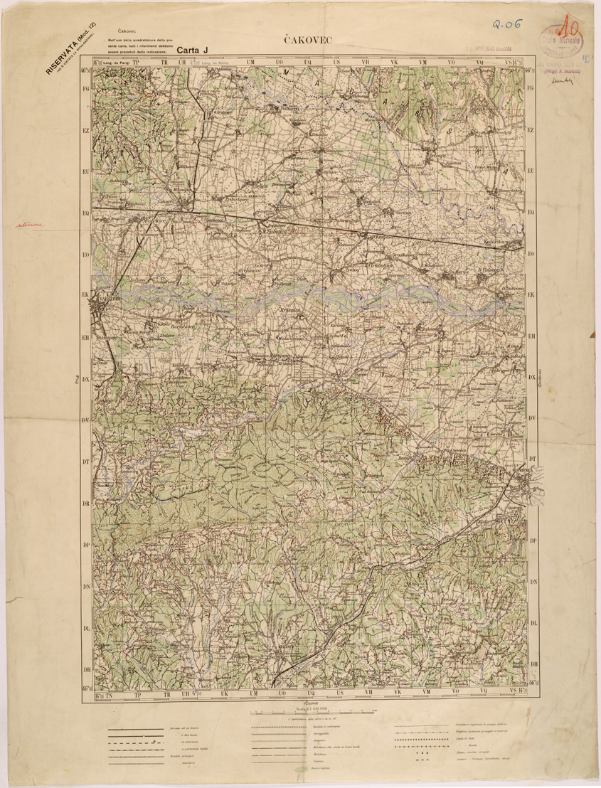 (N:26893) JUGOSLAVIA - CARTA J - CAKOVEC (SE000612) Carte e stampe antiche: riproduzione a colori su carta (formato A1)