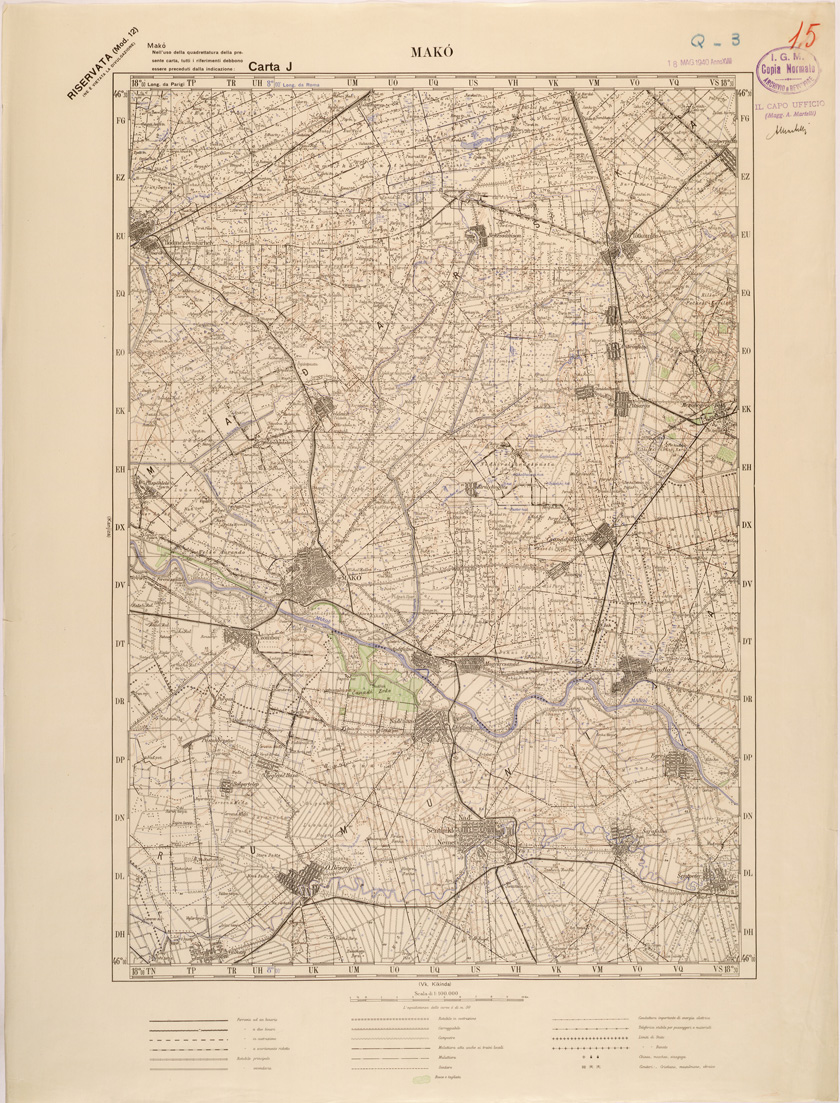 (N:27018) JUGOSLAVIA - CARTA J - MAKO' (SE000620) Carte e stampe antiche: riproduzione a colori su carta (formato A1)