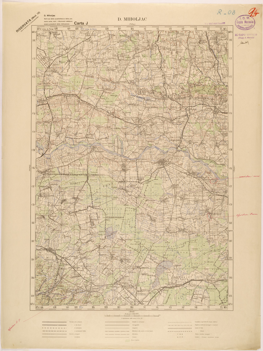 (N:27090) JUGOSLAVIA - CARTA J - D. MIHOLJAC (SE000629) Carte e stampe antiche: riproduzione a colori su carta (formato A1)