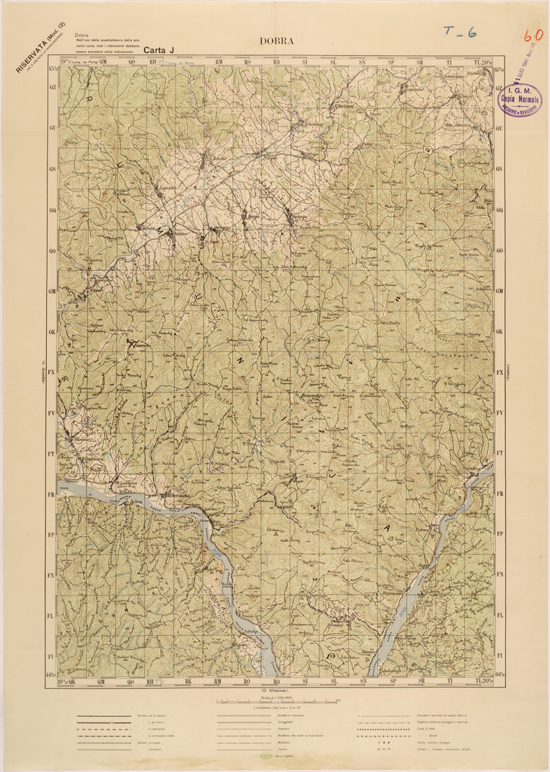 (N:27136) JUGOSLAVIA - CARTA J - DOBRA (SE000665) Carte e stampe antiche: riproduzione a colori su carta (formato A1)