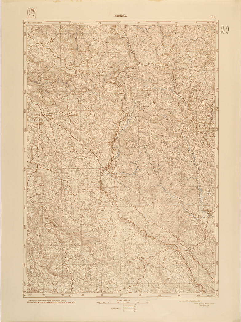 (N:26904) JUGOSLAVIA AL 25.000 - 1 EDIZIONE - VRHNIKA - 2A (SE000755) Carte e stampe antiche: riproduzione a colori su carta (formato A1)