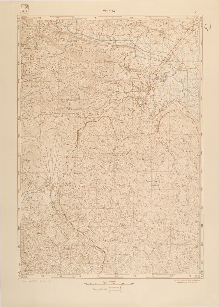 (N:26905) JUGOSLAVIA AL 25.000 - 1 EDIZIONE - VRHNIKA - 2B (SE000756) Carte e stampe antiche: riproduzione a colori su carta (formato A1)