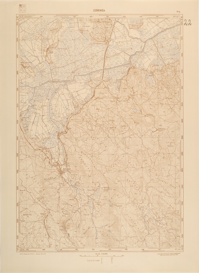 (N:26906) JUGOSLAVIA AL 25.000 - 1 EDIZIONE - CERKNICA - 1A (SE000757) Carte e stampe antiche: riproduzione a colori su carta (formato A1)