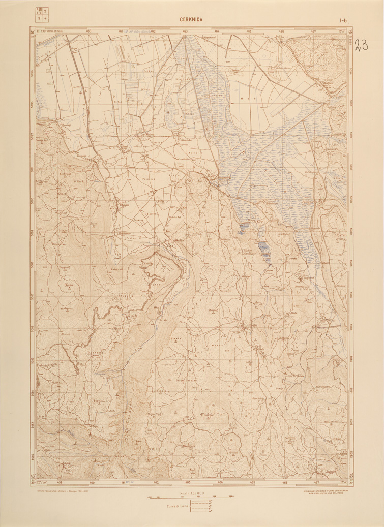 (N:26907) JUGOSLAVIA AL 25.000 - 1 EDIZIONE - CERKNICA - 1B (SE000758) Carte e stampe antiche: riproduzione a colori su carta (formato A1)