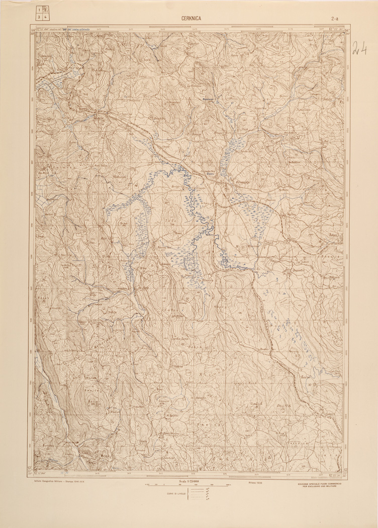 (N:26908) JUGOSLAVIA AL 25.000 - 1 EDIZIONE - CERKNICA - 2A (SE000759) Carte e stampe antiche: riproduzione a colori su carta (formato A1)