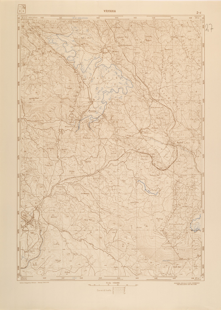 (N:26911) JUGOSLAVIA AL 25.000 - 1 EDIZIONE - VRHNIKA - 2D (SE000762) Carte e stampe antiche: riproduzione a colori su carta (formato A1)