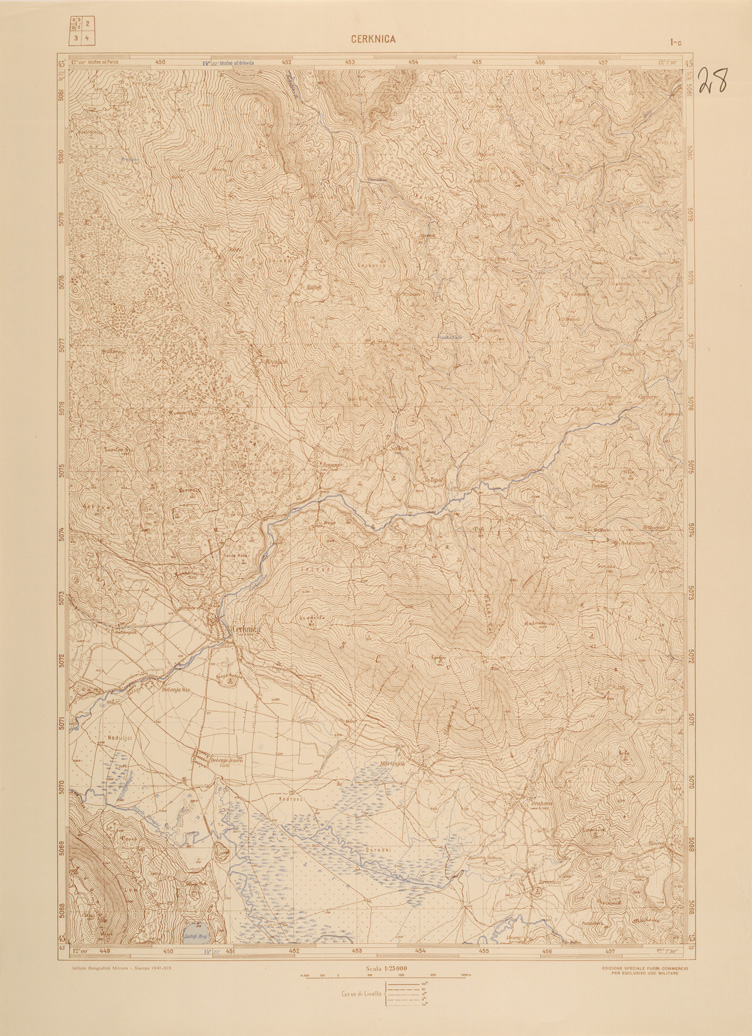 (N:26912) JUGOSLAVIA AL 25.000 - 1 EDIZIONE - CERKNICA - 1C (SE000763) Carte e stampe antiche: riproduzione a colori su carta (formato A1)