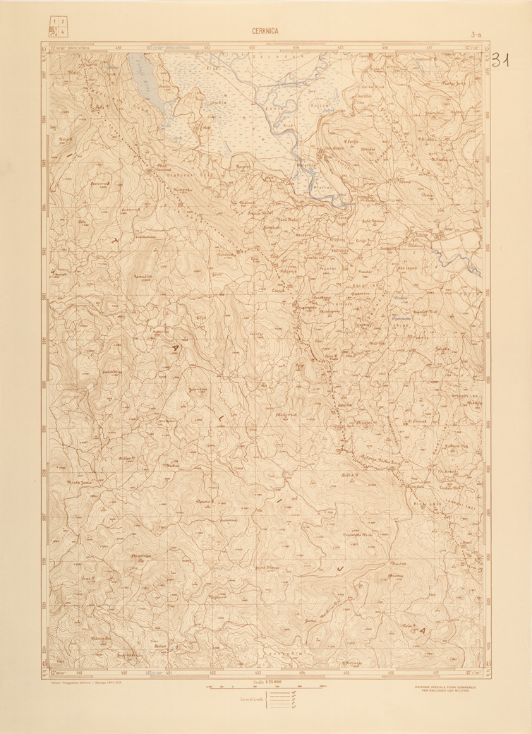 (N:26915) JUGOSLAVIA AL 25.000 - 1 EDIZIONE - CERKNICA - 3A (SE000766) Carte e stampe antiche: riproduzione a colori su carta (formato A1)