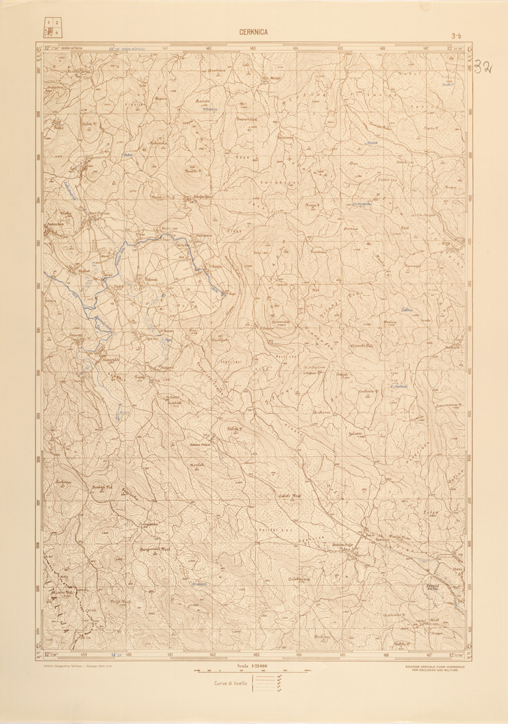 (N:26916) JUGOSLAVIA AL 25.000 - 1 EDIZIONE - CERKNICA - 3B (SE000767) Carte e stampe antiche: riproduzione a colori su carta (formato A1)