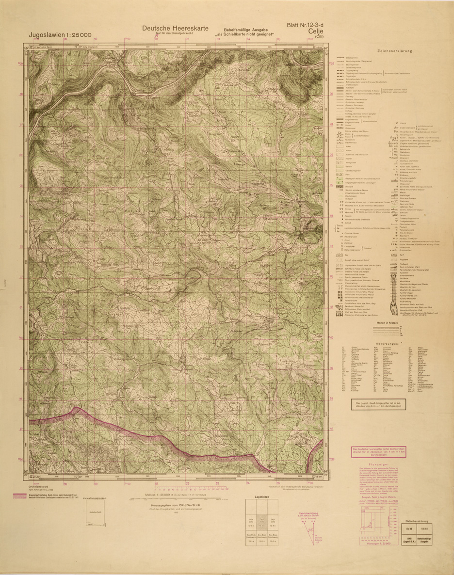(N:26955) JUGOSLAVIA AL 25.000 - EDIZIONE TEDESCA - CELJE 12-3-D. (SE000806) Carte e stampe antiche: riproduzione a colori su carta (formato A1)