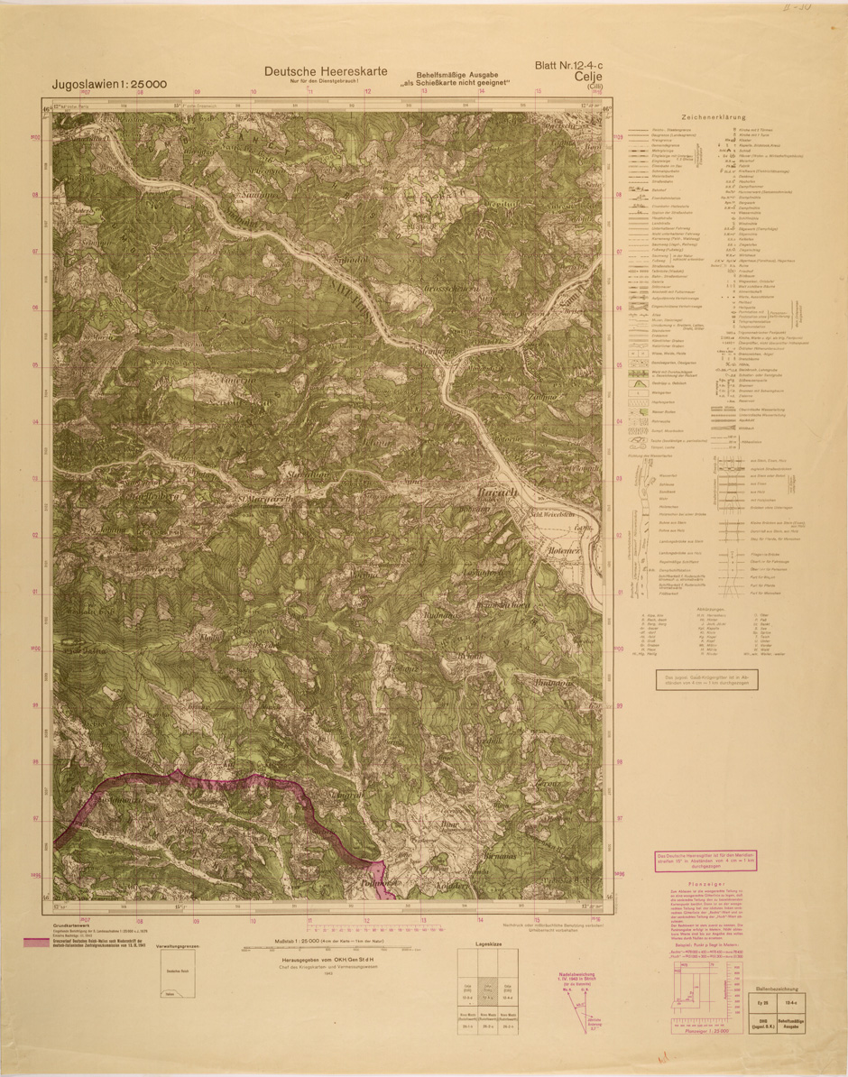 (N:26956) JUGOSLAVIA AL 25.000 - EDIZIONE TEDESCA - CELJE 12-4-C. (SE000807) Carte e stampe antiche: riproduzione a colori su carta (formato A1)