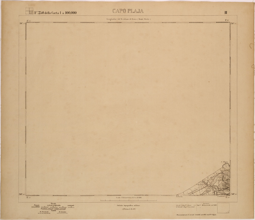 (N:27727) CAPO PLAJA - FOGLIO 250 II. (SE001521) Carte e stampe antiche: riproduzione a colori su carta (formato A1)