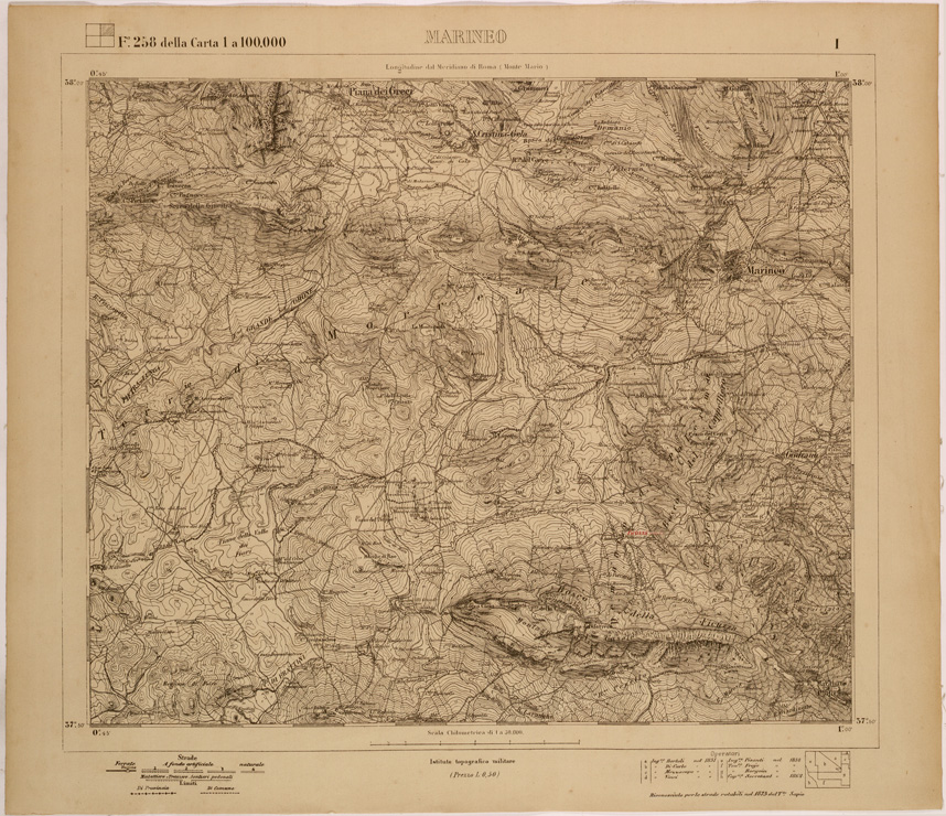 (N:27747) MARINEO - FOGLIO 258 I. (SE001541) Carte e stampe antiche: riproduzione a colori su carta (formato A1)