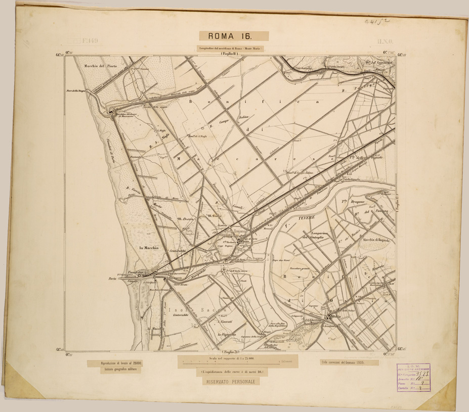 (N:27836) ROMA 16. (SE001639) Carte e stampe antiche: riproduzione a colori su carta (formato A1)