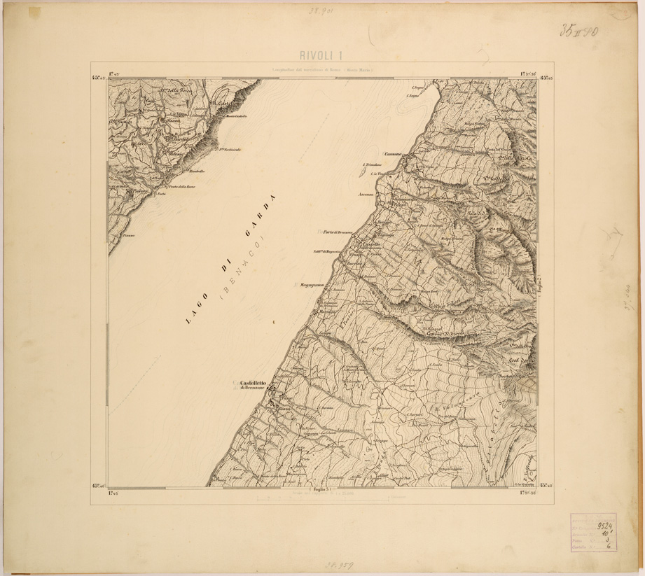 (N:27912) RIVOLI VERONESE 1. (SE001673) Carte e stampe antiche: riproduzione a colori su carta (formato A1)
