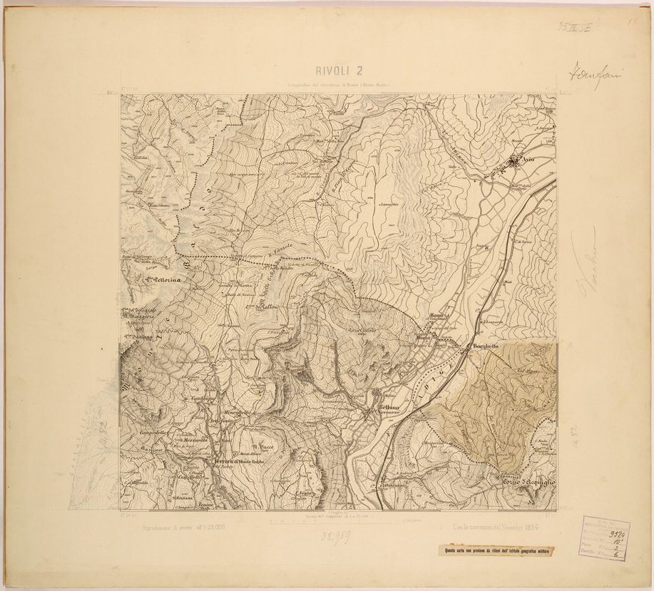 (N:27913) RIVOLI VERONESE 2. (SE001674) Carte e stampe antiche: riproduzione a colori su carta (formato A1)