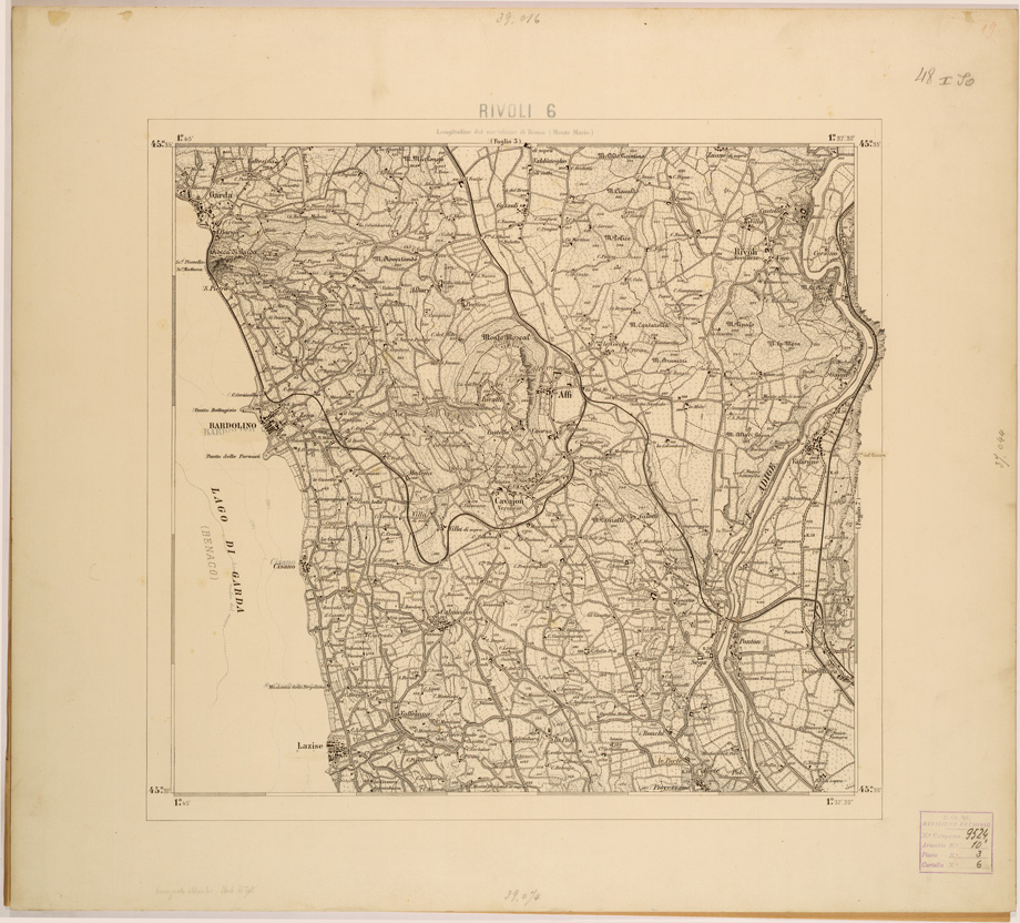 (N:27918) RIVOLI VERONESE 6. (SE001676) Carte e stampe antiche: riproduzione a colori su carta (formato A1)