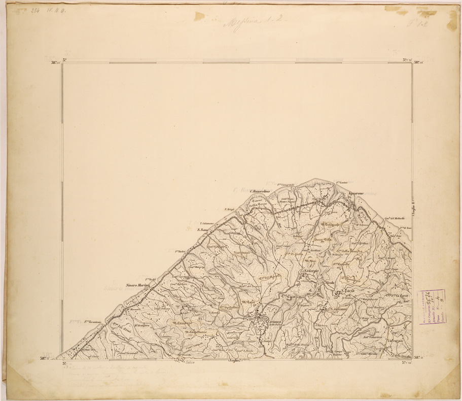 (N:28016) MESSINA 1-2. (SE001767) Carte e stampe antiche: riproduzione a colori su carta (formato A1)