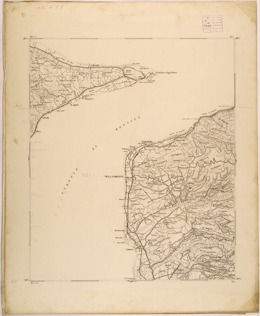 (N:28019) MESSINA 8. (SE001771) Carte e stampe antiche: riproduzione a colori su carta (formato A1)