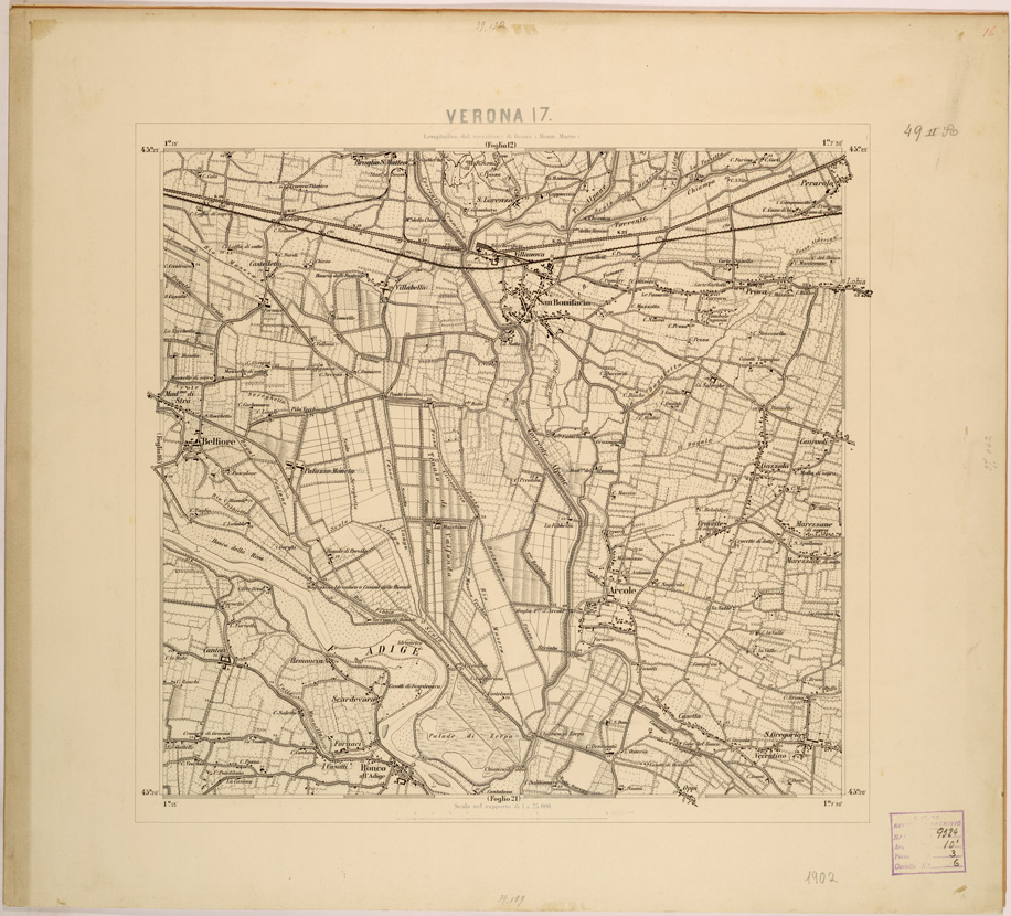 (N:28060) VERONA 17 (SE001812) Carte e stampe antiche: riproduzione a colori su carta (formato A1)