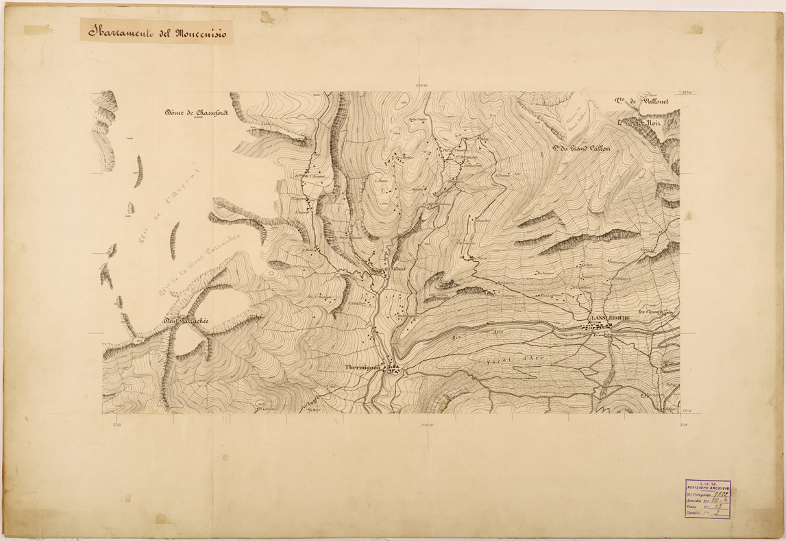 (N:28091) SBARRAMENTO DEL MONCENISIO - E. (SE001843) Carte e stampe antiche: riproduzione a colori su carta (formato A1)