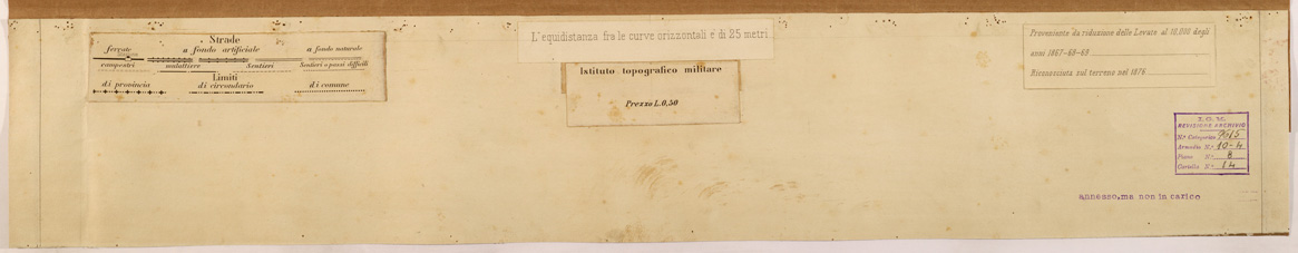 (N:28340) VERONA E DINTORNI - SEGNI CONVENZIONALI (SE001990) Carte e stampe antiche: riproduzione a colori su carta (formato A1)