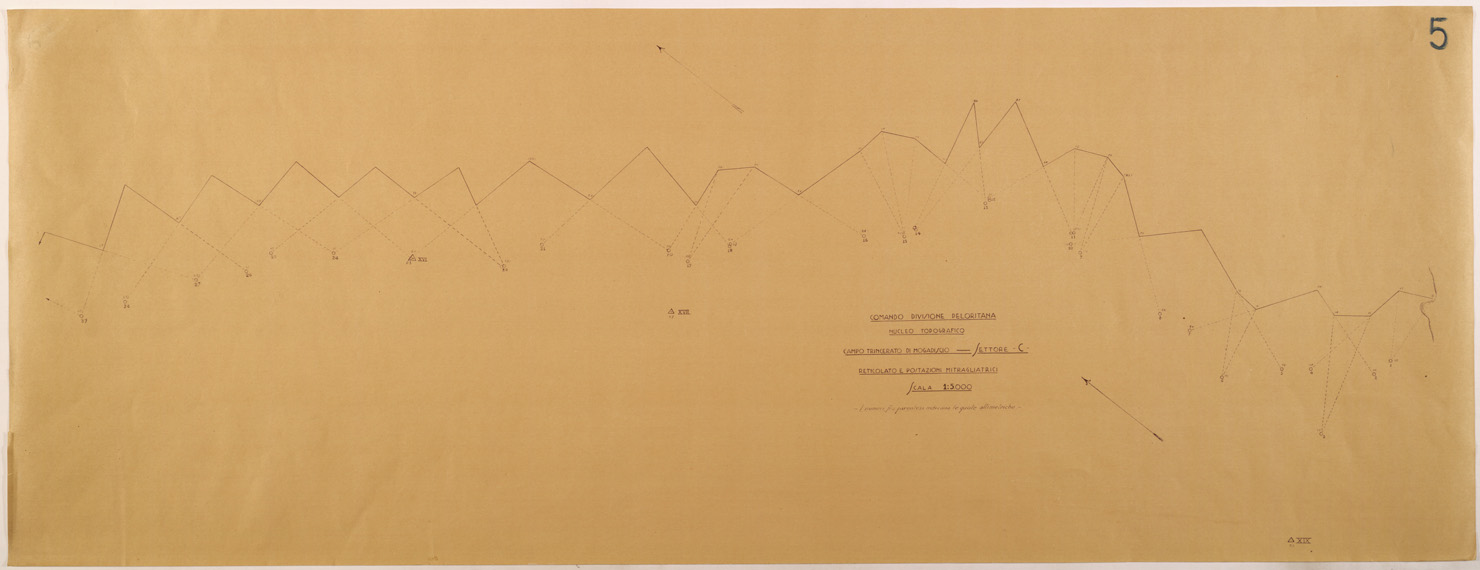 (N:28211) CAMPO TRINCERATO DI MOGADISCIO - SETTORE C - TAVOLA 1 (SE002079) Carte e stampe antiche: riproduzione a colori su carta (formato A1)