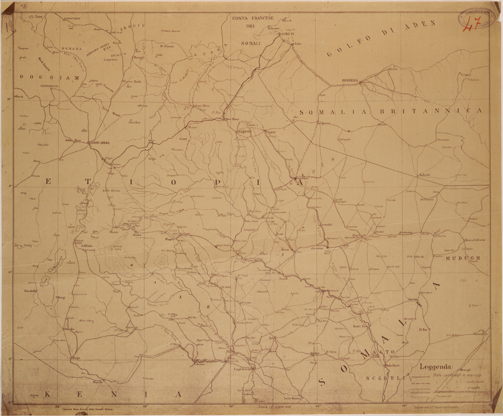 (N:28364) ETIOPIA (SE002158) Carte e stampe antiche: riproduzione a colori su carta (formato A1)
