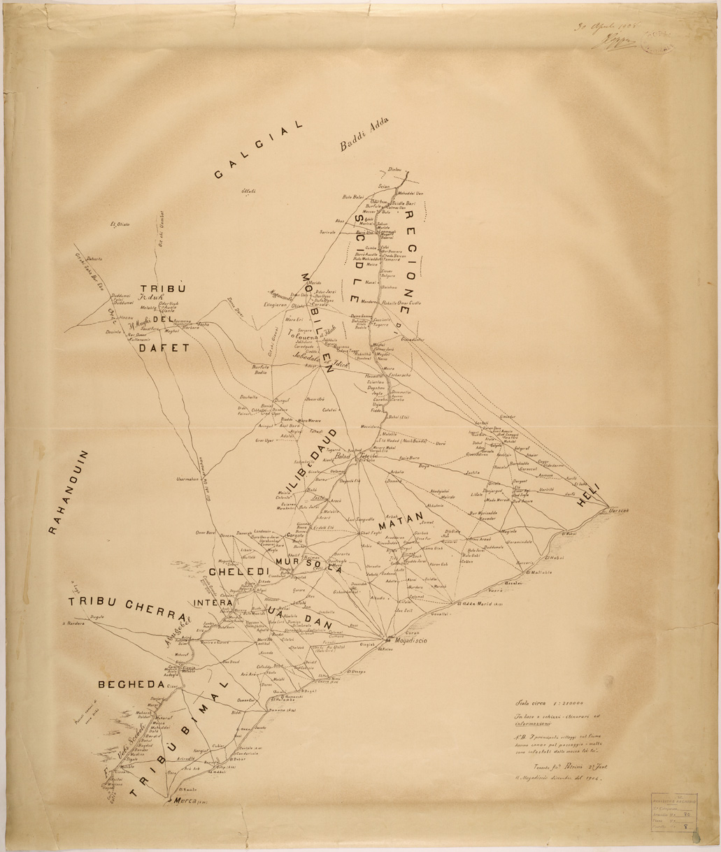 (N:28381) SOMALIA (SE002172) Carte e stampe antiche: riproduzione a colori su carta (formato A1)