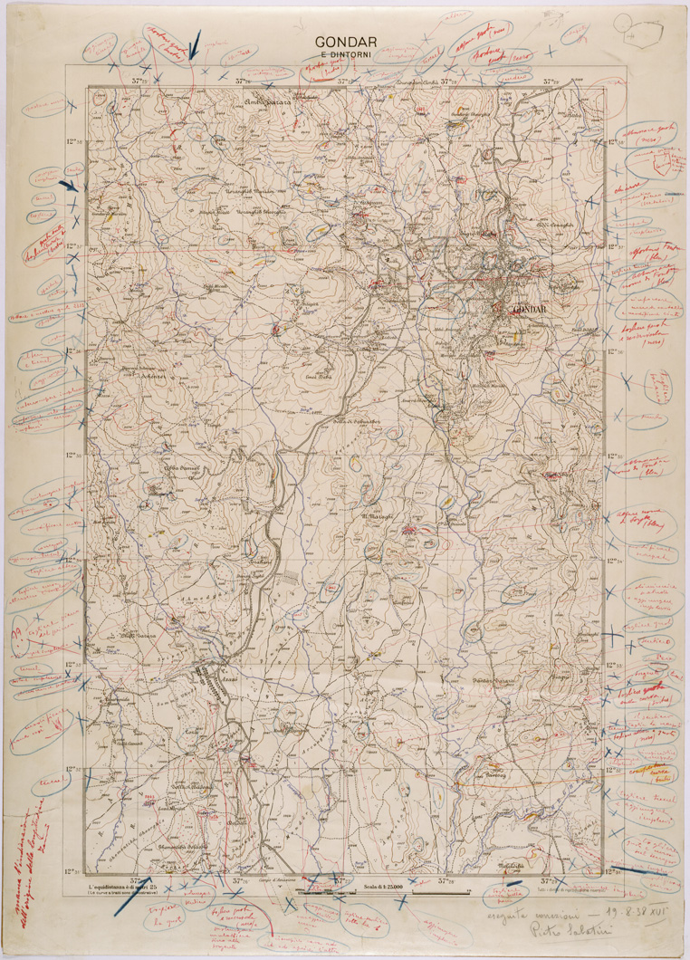 (N:28397) GONDAR E DINTORNI (SE002206) Carte e stampe antiche: riproduzione a colori su carta (formato A1)