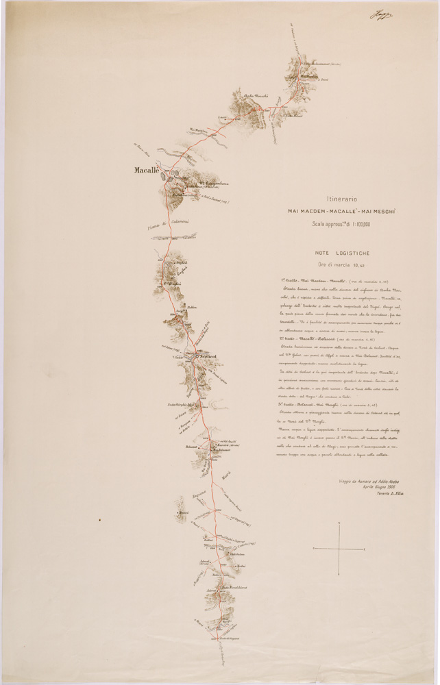 (N:28411) ITINERARIO MAREB ADDIS ABEBA - SEZIONE 04 - MAI MACDEM MACALLE' MAI MESGHI (SE002220) Carte e stampe antiche: riproduzione a colori su carta (formato A1)