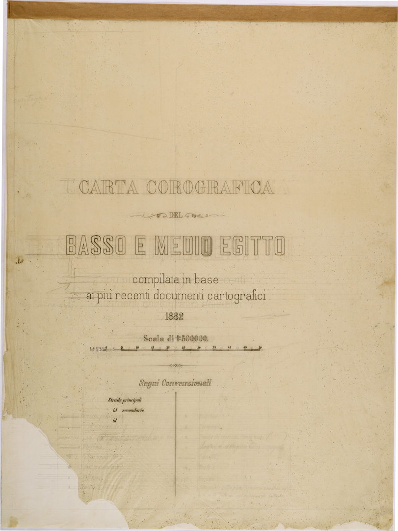 (N:28539) CARTA COROGRAFICA DEL BASSO E MEDIO EGITTO - TITOLO (SE002296) Carte e stampe antiche: riproduzione a colori su carta (formato A1)