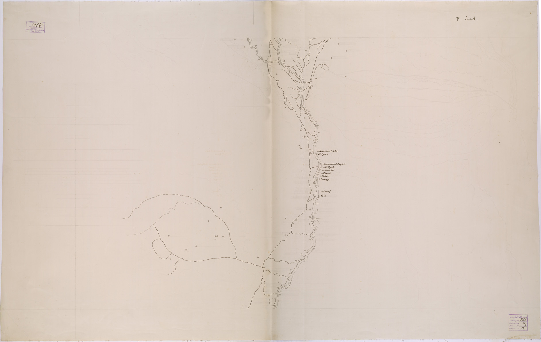 (N:28541) CARTA COROGRAFICA DEL MEDIO E BASSO EGITTO - SUD. (SE002299) Carte e stampe antiche: riproduzione a colori su carta (formato A1)