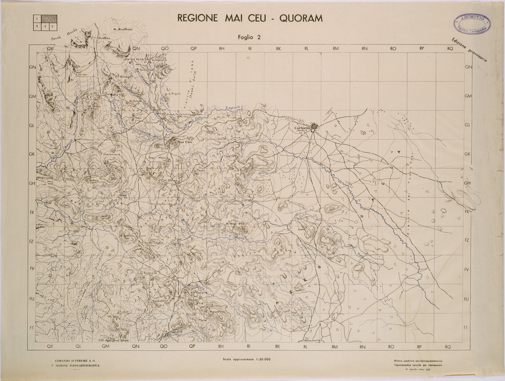 (N:28549) REGIONE MAI CEU - QUORAM - FOGLIO 2. (SE002306) Carte e stampe antiche: riproduzione a colori su carta (formato A1)
