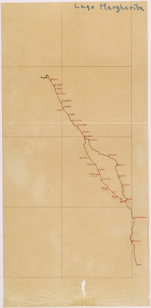 (N:28709) ITINERARIO DOLO MAGALO (SE002461) Carte e stampe antiche: riproduzione a colori su carta (formato A1)