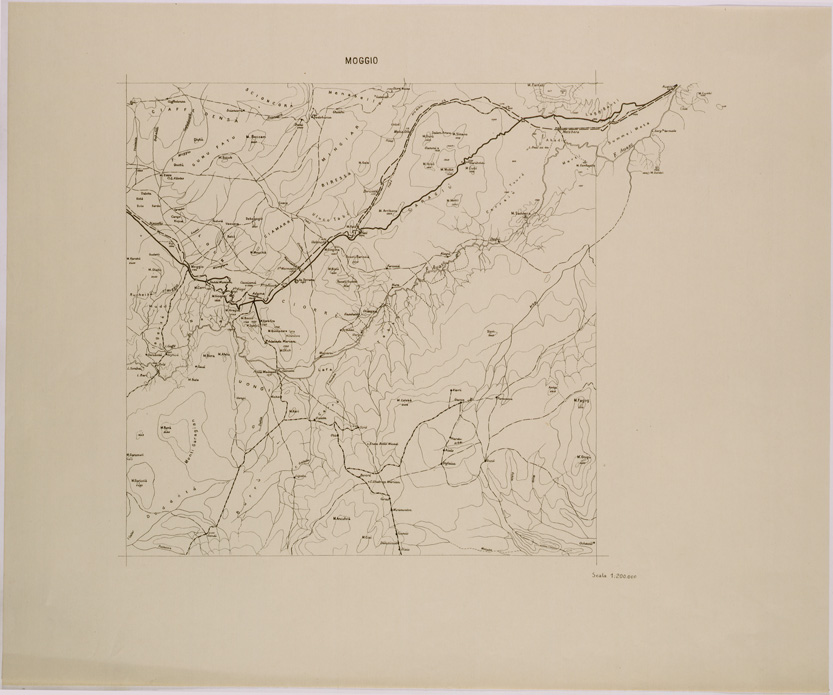(N:28728) MOGGIO. (SE002600) Carte e stampe antiche: riproduzione a colori su carta (formato A1)
