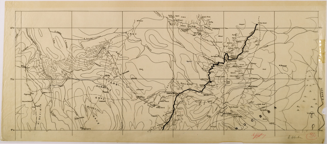 (N:28730) ZONA A EST DI ADDIS ABEBA - LUCIDO 2. (SE002602) Carte e stampe antiche: riproduzione a colori su carta (formato A1)